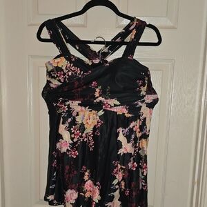 Nwot Cocopear Floral Black One‎ Piece Swimsuit